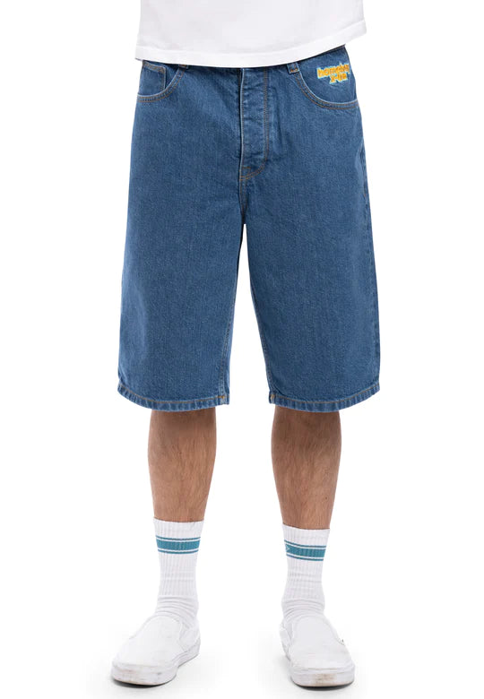 Homeboy X-TRA BAGGY SHORTS WASHED BLUE
