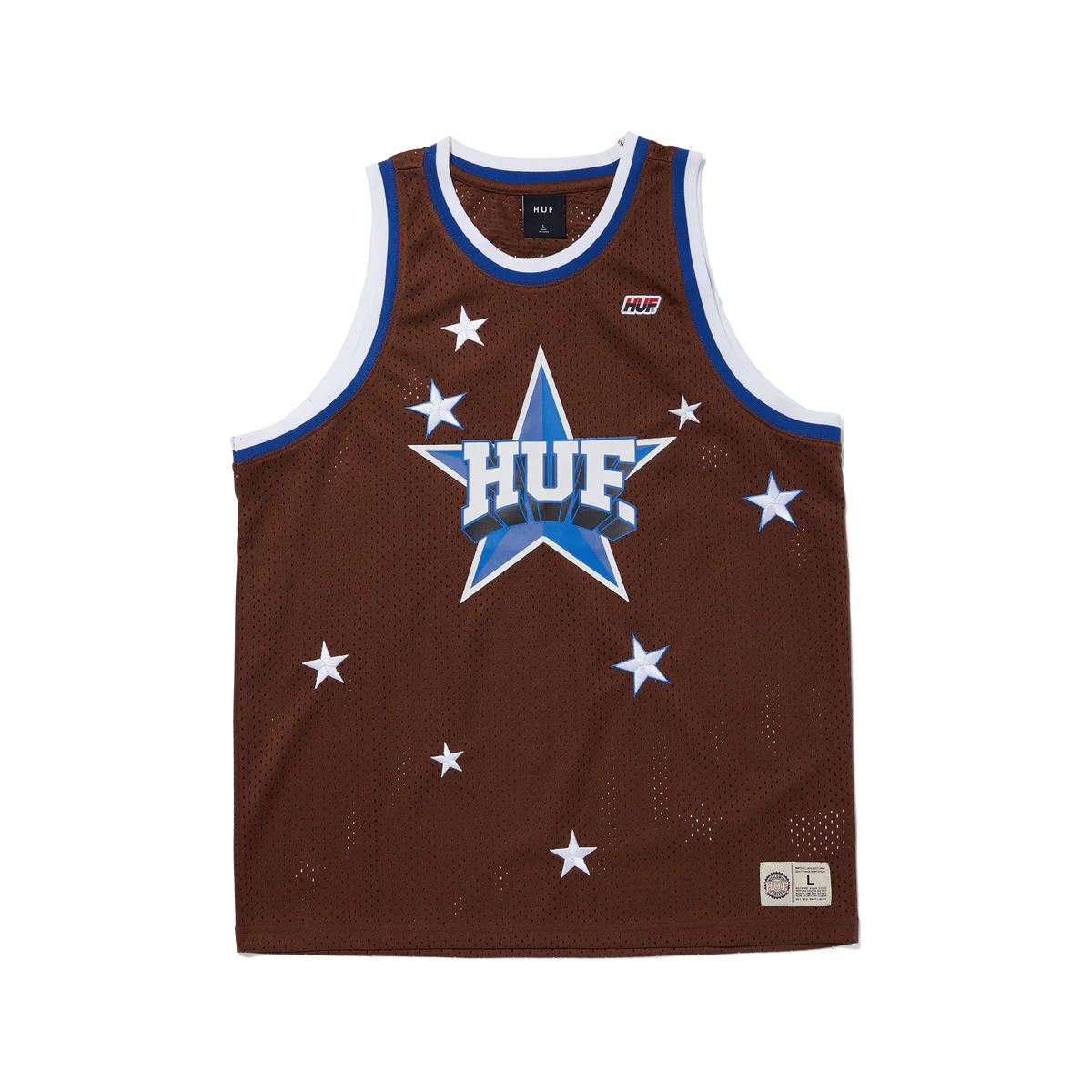 HUF ALL STAR BASKETBALL JERSEY brown a man Boardingstore