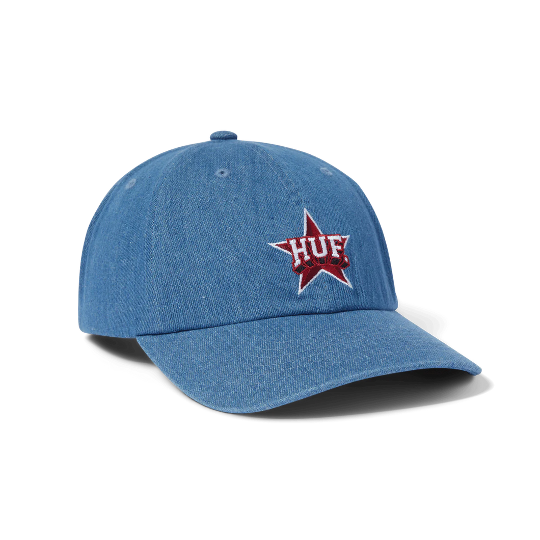 HUF - ALL STAR 6-PANEL CURVED VISOR STRAPBACK HAT - light blue