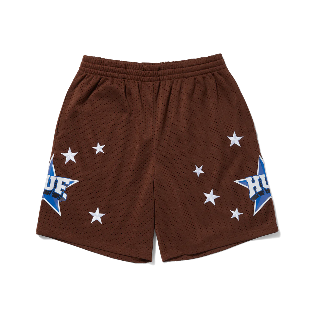 HUF - ALL STAR BASKETBALL SHORT - brown