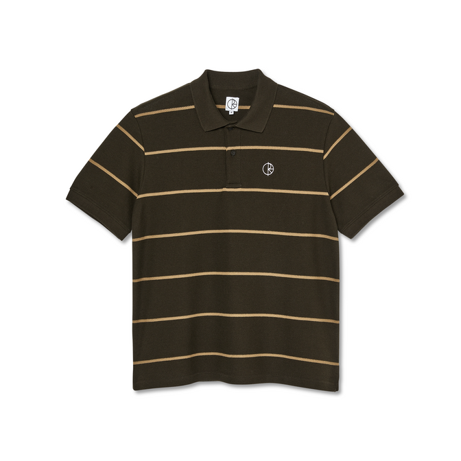 Polar - Stripe Polo Shirt Brown