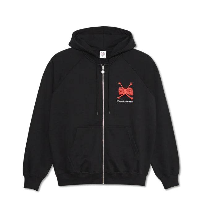 Polar Skate Co. DEFAULT ZIP HOODIE | WELCOME TO THE NEW AGE - BLACK
