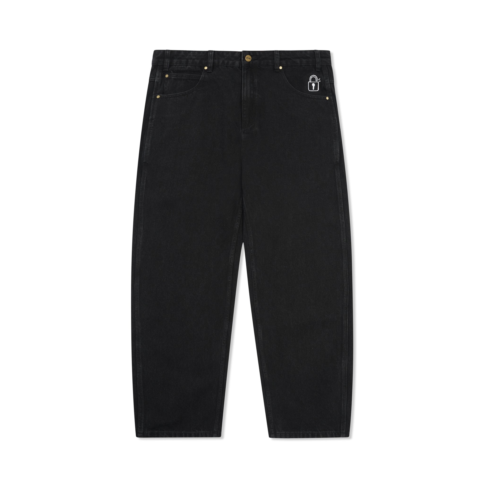 Butter Goods - Lock Baggy Denim Jeans, Flat Black – a-man 