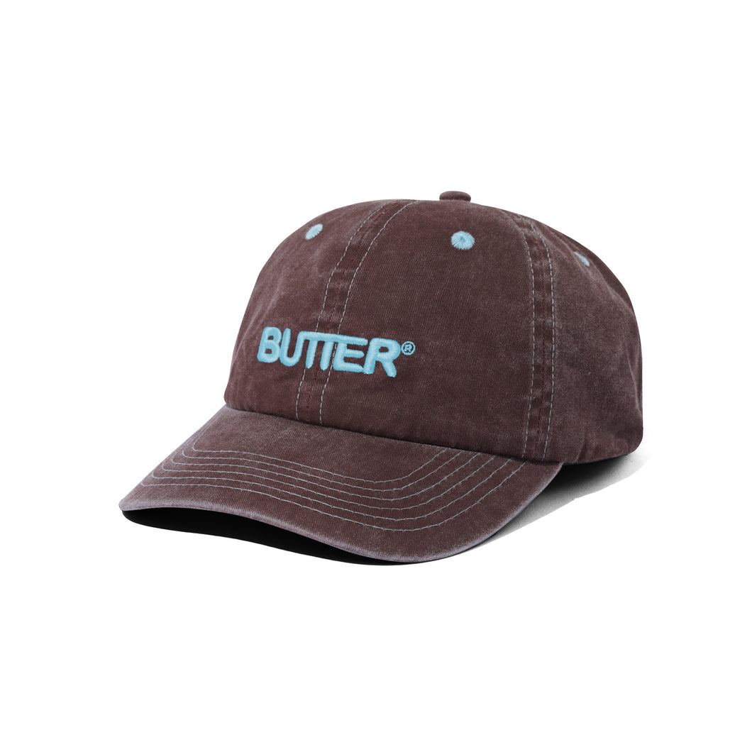 Butter Goods - Rounded Logo 6 Panel Cap, Redwood