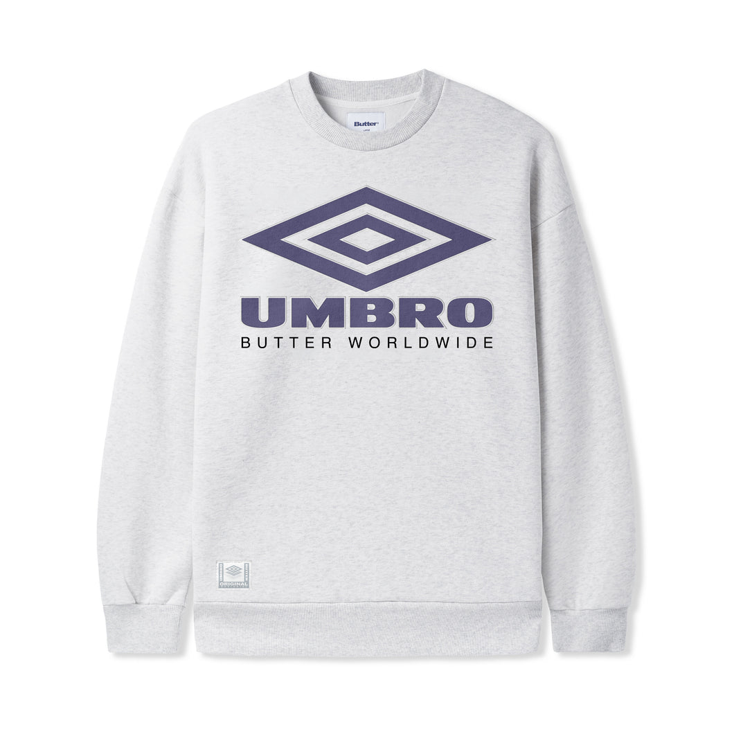 Butter Goods x Umbro - Diamond Logo Crewneck, Ash