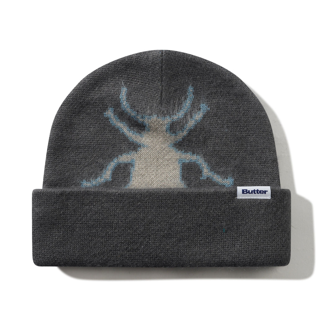Butter Goods - Beetle Mohair Beanie, Charcoal