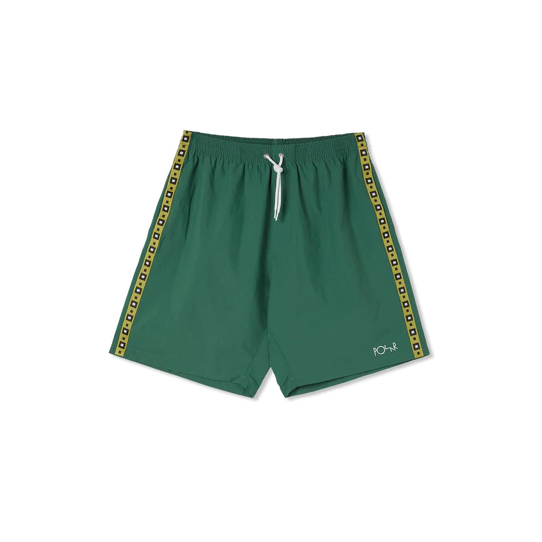Polar - Square Stripe Swim Shorts - Green