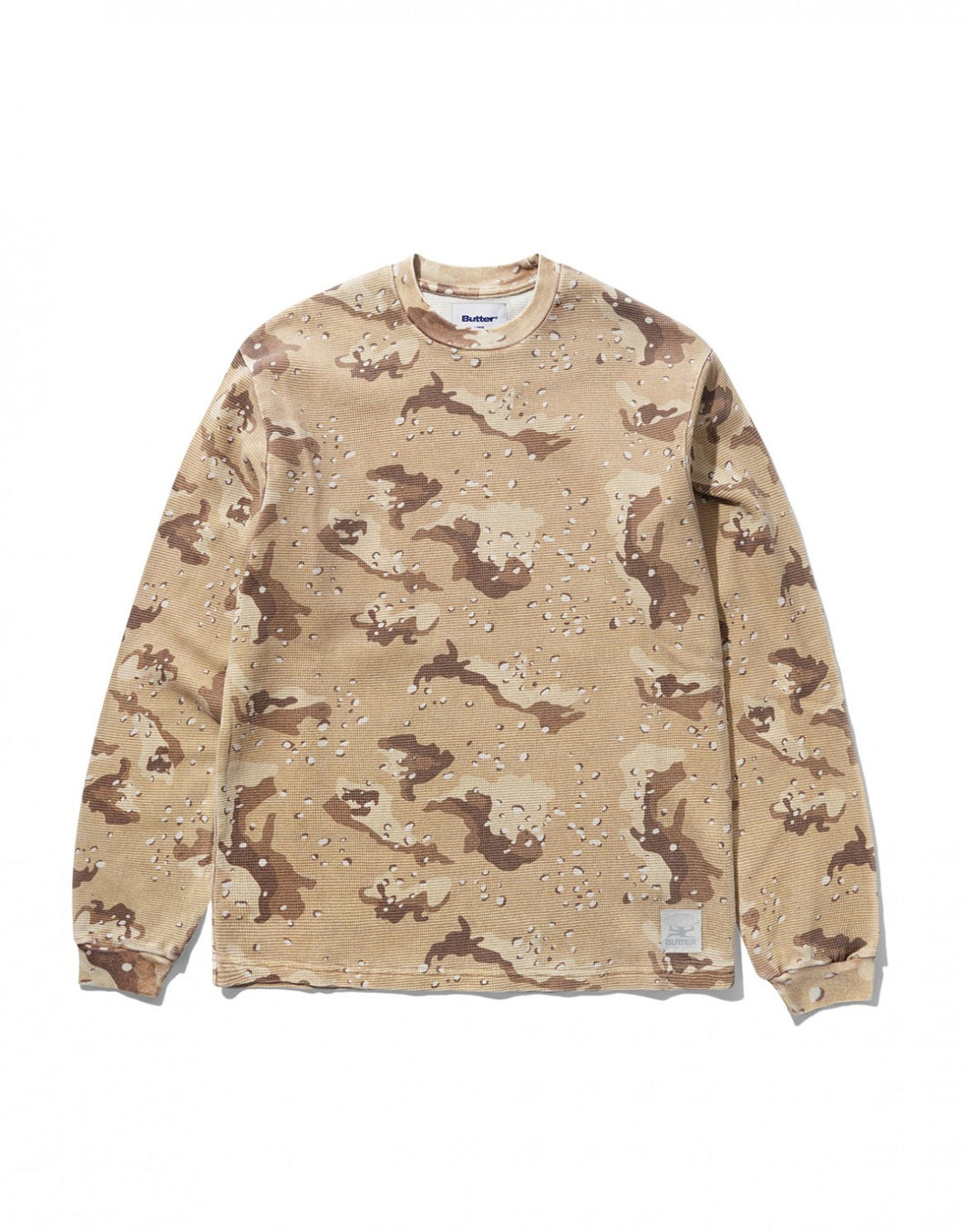 Butter Goods Waffle L/S Top, Desert Camo